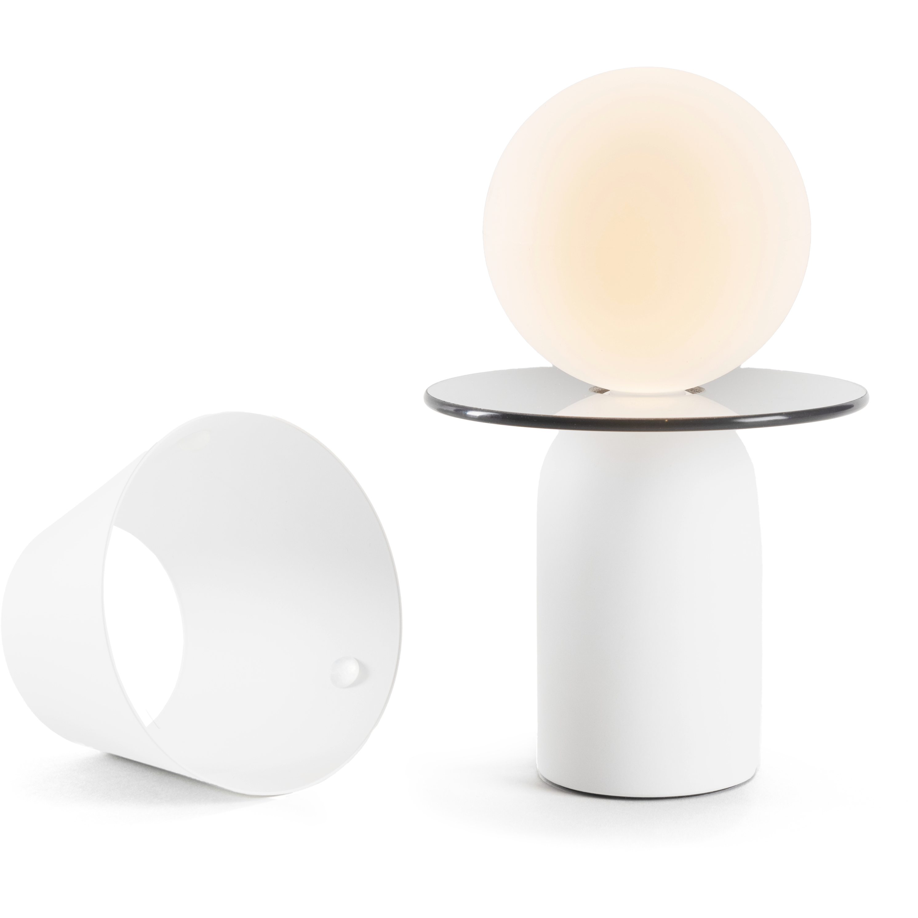 Guy LED 5 inch Matte White Lantern